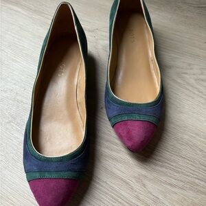 Talbots Multicolor Flats in Blue, Pink, and Green - SIZE 8
